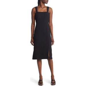 Women's Chelsea28 Black Square Neck Midi Dress XS